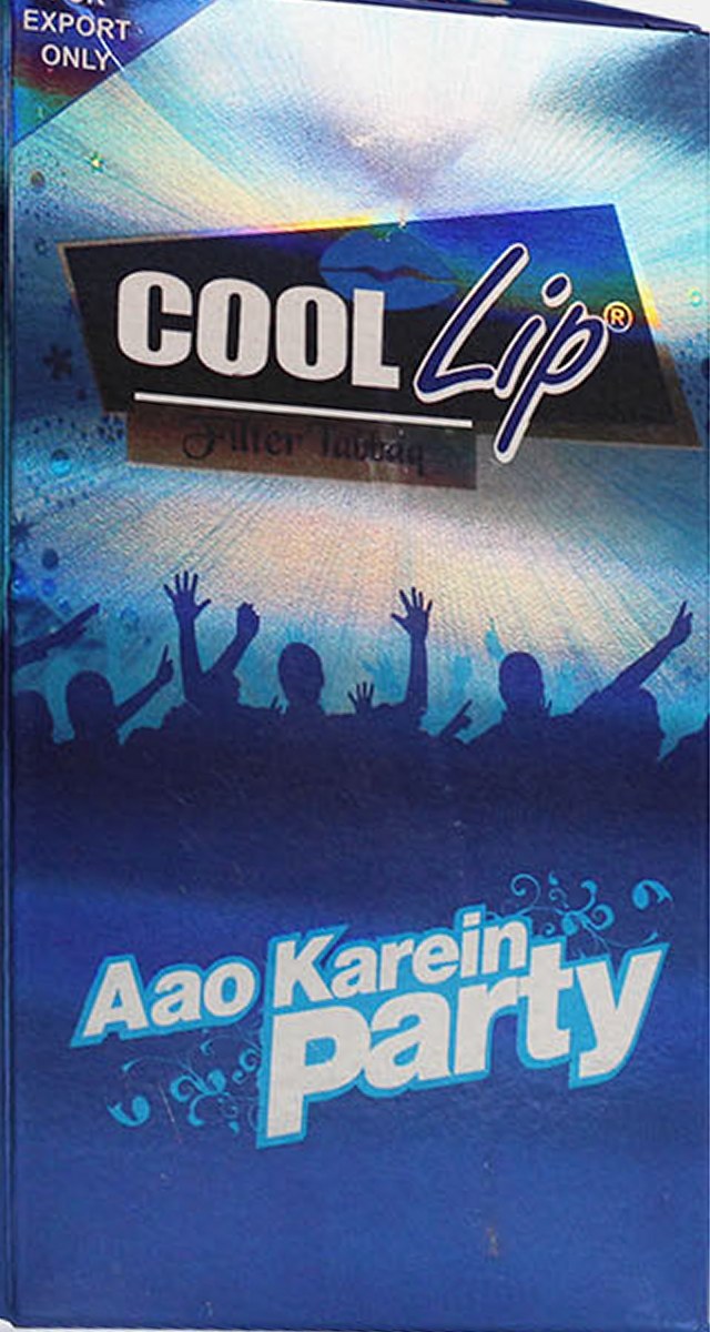 Cool Lip filter tobacco box, front